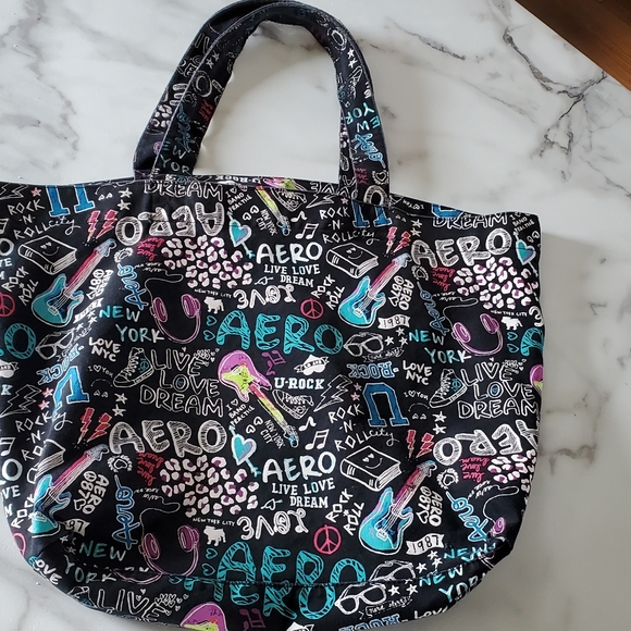 Fun Aero Tote Bag Rock and Roll Print - Picture 8 of 8